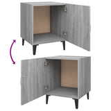 Bedside Cabinets 2 pcs Grey Sonoma Engineered Wood - Close-Up Angle