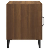 Bedside Cabinet Brown Oak Engineered Wood - Top-Down View