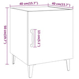 Bedside Cabinets 2 pcs Brown Oak Engineered Wood