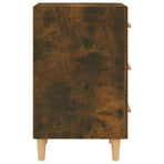 Bedside Cabinet Smoked Oak 40x40x66 cm Engineered Wood