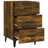Bedside Cabinet Smoked Oak 40x40x66 cm Engineered Wood - 45-Degree Angle