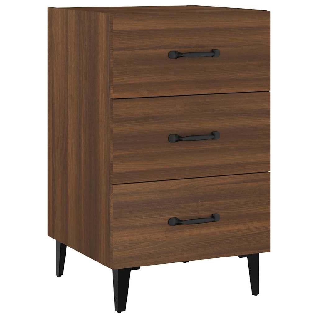 Bedside Cabinet Brown Oak 40x40x66 cm Engineered Wood