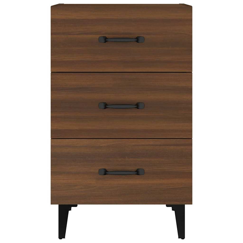 Bedside Cabinet Brown Oak 40x40x66 cm Engineered Wood