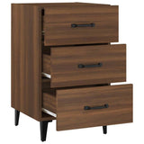Bedside Cabinet Brown Oak 40x40x66 cm Engineered Wood