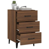 Bedside Cabinet Brown Oak 40x40x66 cm Engineered Wood - Rear View