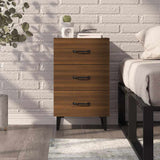Bedside Cabinet Brown Oak 40x40x66 cm Engineered Wood