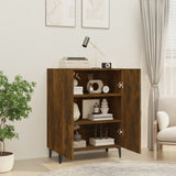 Sideboard Smoked Oak 70x34x90 cm Engineered Wood - Rear View