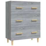 Sideboard Grey Sonoma 70x34x90 cm Engineered Wood - Front View