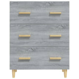 Sideboard Grey Sonoma 70x34x90 cm Engineered Wood - Side View