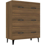 Sideboard Brown Oak 69.5x34x90 cm Engineered Wood - Front View