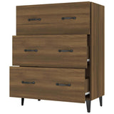 Sideboard Brown Oak 69.5x34x90 cm Engineered Wood - Rear View