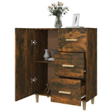 Sideboard Smoked Oak 69.5x34x90 cm Engineered Wood
