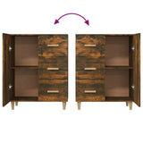 Sideboard Smoked Oak 69.5x34x90 cm Engineered Wood