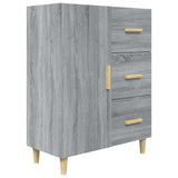 Sideboard Grey Sonoma 69.5x34x90 cm Engineered Wood - Front View
