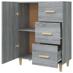 Sideboard Grey Sonoma 69.5x34x90 cm Engineered Wood