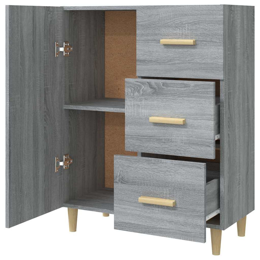 Sideboard Grey Sonoma 69.5x34x90 cm Engineered Wood
