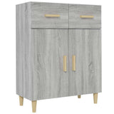 Sideboard Grey Sonoma 69.5x34x89 cm Engineered Wood - Front View