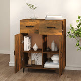Sideboard Smoked Oak 69.5x34x90 cm Engineered Wood - Side View