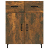 Sideboard Smoked Oak 69.5x34x90 cm Engineered Wood - 45-Degree Angle