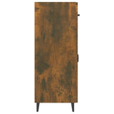 Sideboard Smoked Oak 69.5x34x90 cm Engineered Wood - Rear View