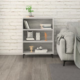 Sideboard Grey Sonoma 69.5x32.5x90 cm Engineered Wood - Rear View