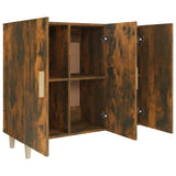 Sideboard Smoked Oak 90x34x80 cm Engineered Wood - Top-Down View