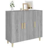 Sideboard Grey Sonoma 90x34x80 cm Engineered Wood - Close-Up Angle