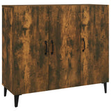 Sideboard Smoked Oak 90x34x80 cm Engineered Wood - Front View