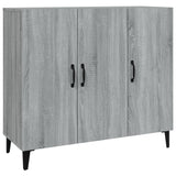 Sideboard Grey Sonoma 90x34x80 cm Engineered Wood - Front View