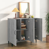 Sideboard Grey Sonoma 90x34x80 cm Engineered Wood - Side View