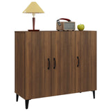 Sideboard Brown Oak 90x34x80 cm Engineered Wood