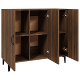Sideboard Brown Oak 90x34x80 cm Engineered Wood - Close-Up Angle