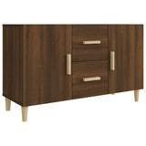 Sideboard Brown Oak 100x36x60 cm Engineered Wood - Front View