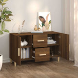 Sideboard Brown Oak 100x36x60 cm Engineered Wood - Close-Up Angle