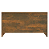 Coffee Table Smoked Oak 102x55.5x52.5 cm Engineered Wood - Top-Down View