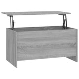 Coffee Table Grey Sonoma 102x55.5x52.5 cm Engineered Wood