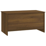Coffee Table Brown Oak 102x55.5x52.5 cm Engineered Wood - Side View
