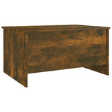 Coffee Table Smoked Oak 80x55.5x41.5 cm Engineered Wood - Side View