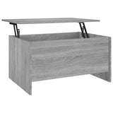 Coffee Table Grey Sonoma 80x55.5x41.5 cm Engineered Wood - Front View