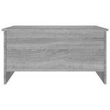 Coffee Table Grey Sonoma 80x55.5x41.5 cm Engineered Wood - Top-Down View