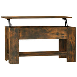 Coffee Table Smoked Oak 101x49x52 cm Engineered Wood - Front View