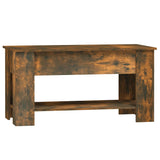 Coffee Table Smoked Oak 101x49x52 cm Engineered Wood - Side View