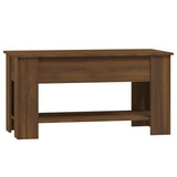 Coffee Table Brown Oak 101x49x52 cm Engineered Wood - 45-Degree Angle