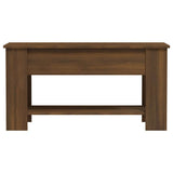 Coffee Table Brown Oak 101x49x52 cm Engineered Wood