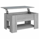 Coffee Table Grey Sonoma 79x49x41 cm Engineered Wood - Front View