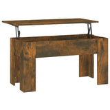 Coffee Table Smoked Oak 101x49x52 cm Engineered Wood - Front View