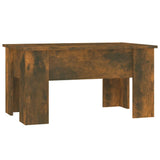 Coffee Table Smoked Oak 79x49x41 cm Engineered Wood - Front View