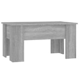 Coffee Table Grey Sonoma 79x49x41 cm Engineered Wood - Front View
