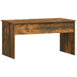 Coffee Table Smoked Oak 102x50.5x52.5 cm Engineered Wood - Side View