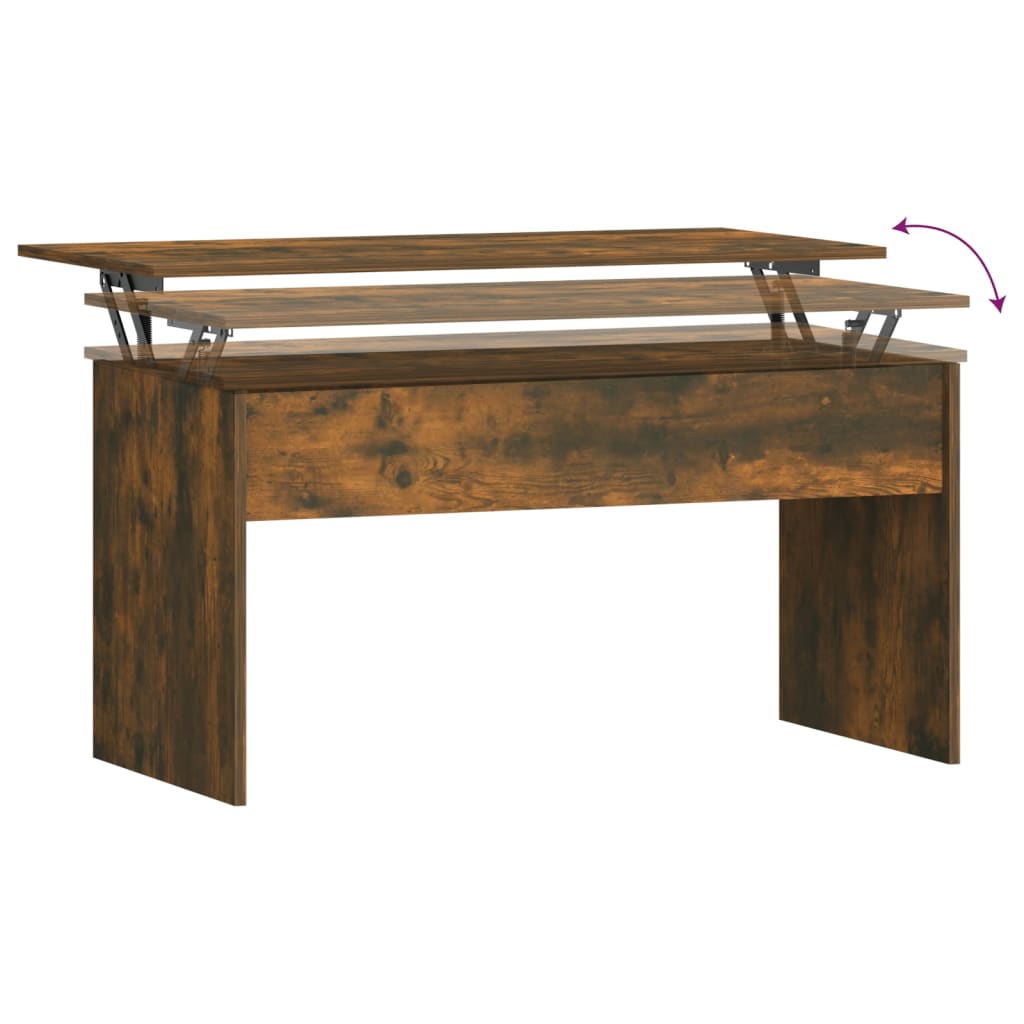 Coffee Table Smoked Oak 102x50.5x52.5 cm Engineered Wood